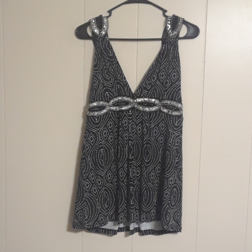 Low cut, v- neck tank top